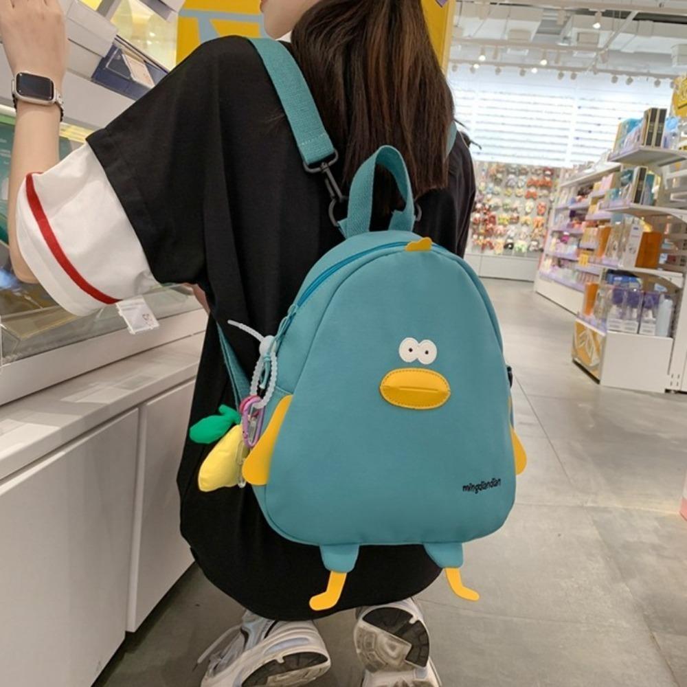 Fashion Large Capacity Travel Bags Nylon Cartoon Duck Crossbody Bag Adjustable School Bag Students