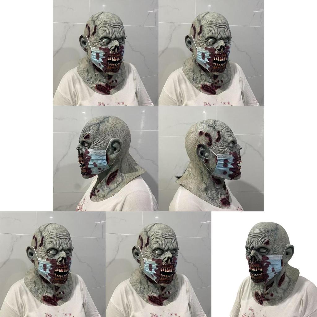 Horror-Zombie-Latexmaske für Kostümpartys mit anpassbaren Merkmalen für Nachtveranstaltungen