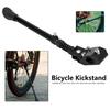 Mountain Bike Adjustable Side Kickstand Bicycle Accessory For 16in 20in 24in 26in Tire DiameterBlack