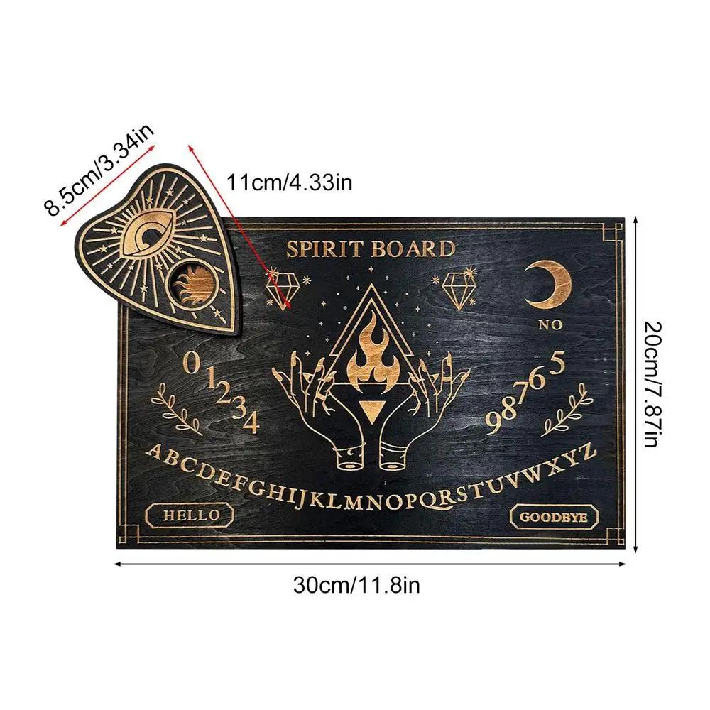 Ouija Spirit Board Wood Message Boards Decision Maker Planchette with Numbers Pendulum Board for Witch Supplies Witch Altar