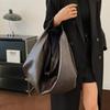 Große schwarze Umhängetaschen für Damen, große Hobo-Shopper-Tasche, einfarbig, hochwertiges weiches Leder, Umhängetasche, Damen-Reisetasche