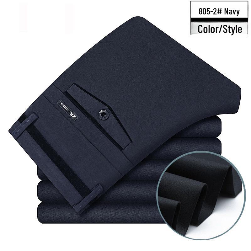 

Мужские зимне-осенние плотные повседневные брюки-стрейч - свободные прямые брюки для пап среднего возраста 33