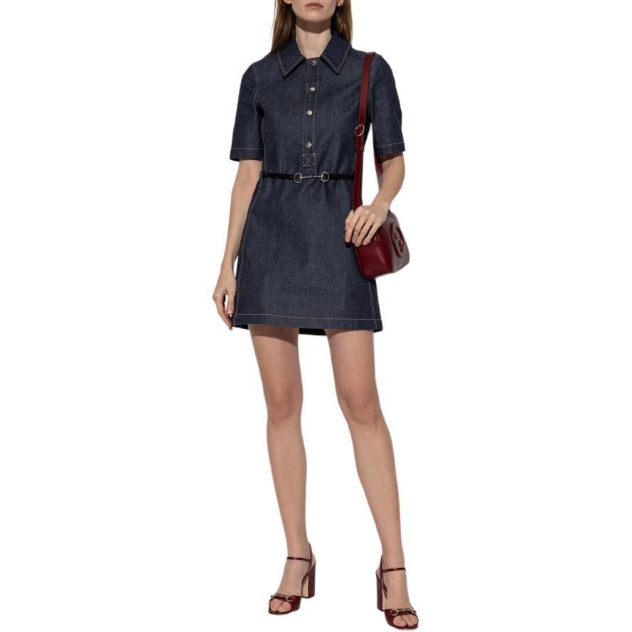 GUCCI Denim Shirt Dress 819818-XDC9E-4100