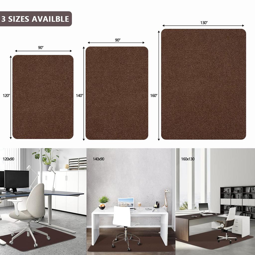 Chair Mat Floor Protection Mat Furniture Protection Pad Large Size 160 X 130cm PVC Hriiiiya 4mm Carpet Gaming Floor Mat Felt Scratch Prevention Dent