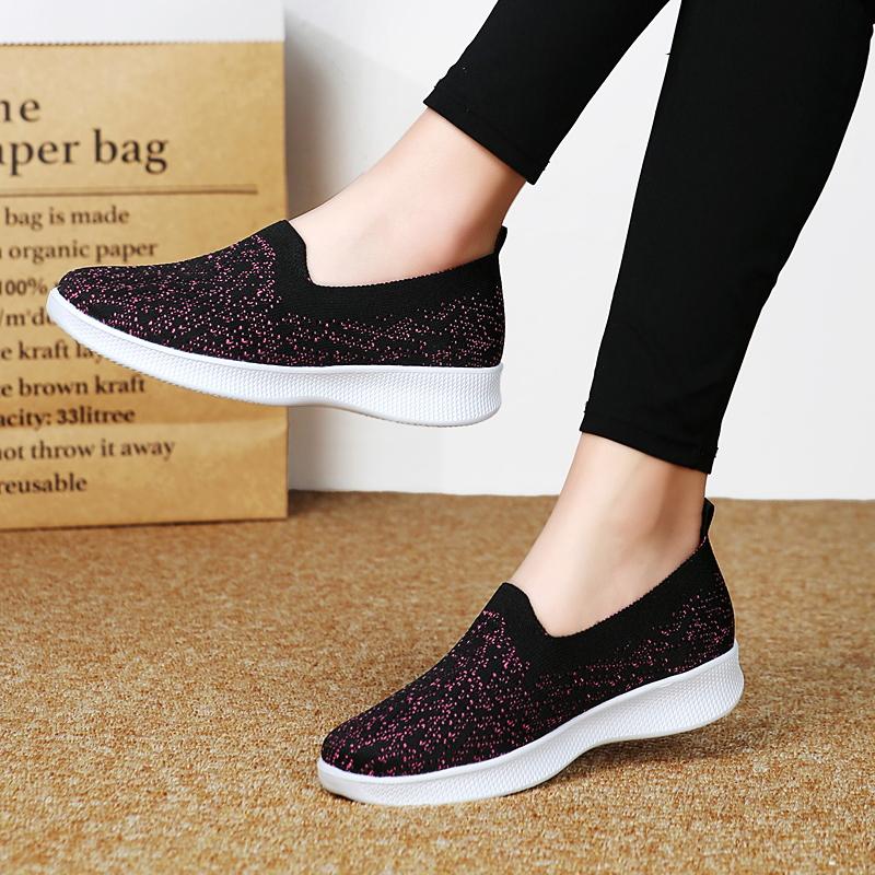 Fashion Women Summer Casual Loafers Flat Bottomed Outdoor High-quality Sports Soft Sole Walking Mesh Comfortable Vulcanized Shoes 36-44