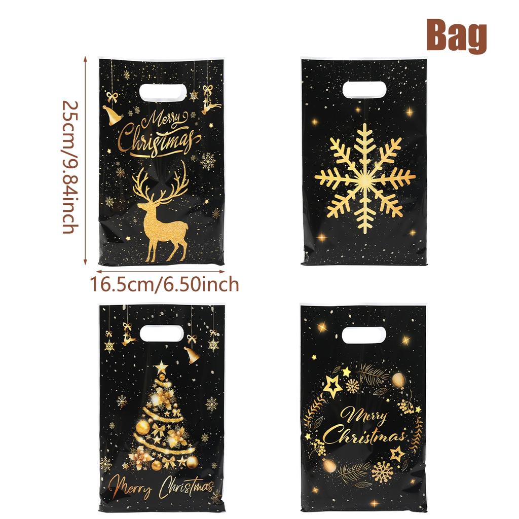 Sacs Cadeaux de Noël Décorations Joyeux Noël pour la Maison 2025 Navidad Natal Xmas Ornement Bonbons Biscuits Sacs Pratiques Nouvel An 2026