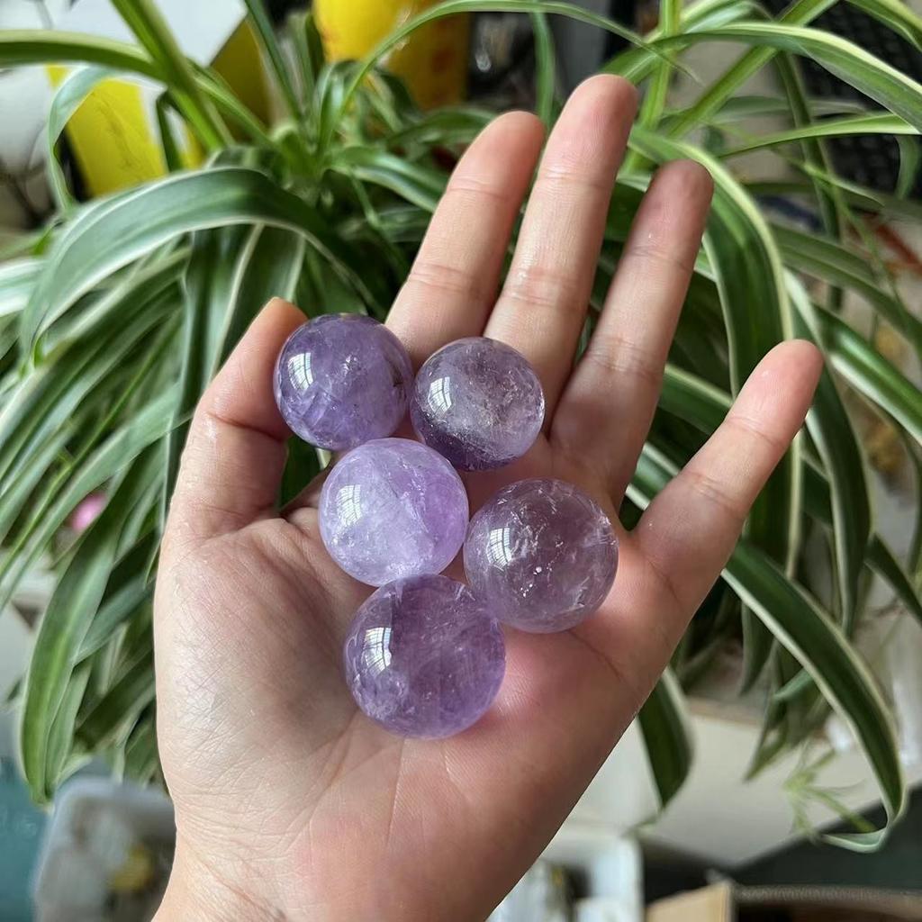 1 Stück Natürlicher Amethyst Quarzstein Kugel Kristall Fluorit Kugel Heilstein