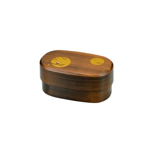 

HAKOYA Range Club Men s Oval Wood Grain Lunch Box, Yellow Wood Grain Owl Design, 51121