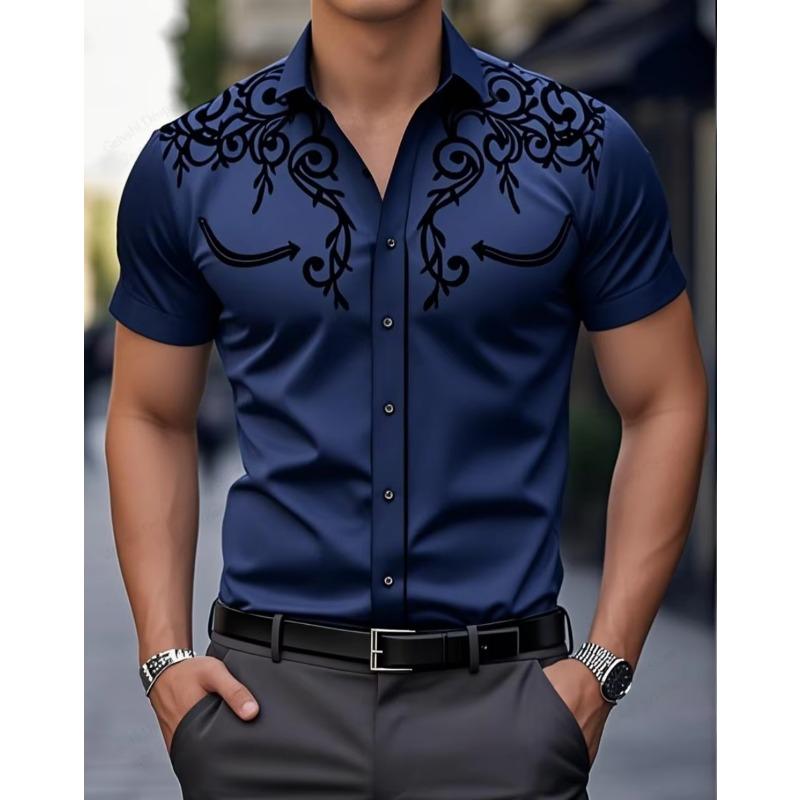 Men's Western Style Shirt Vintage Clothes Denim Cowboy 3d Print Country Shirt Men Women Fashion Short Sleeve Casual