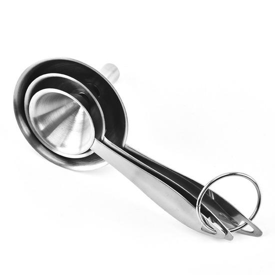 3 bucăți/set pâlnie din oțel inoxidabil cu gură lată Filtru Gadgets Filtru unelte de bucătărie