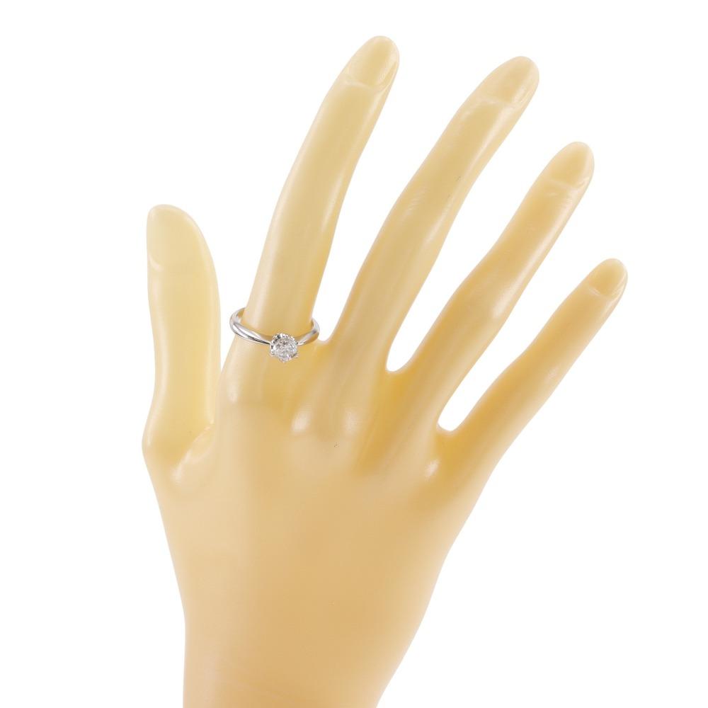 Ring Pt900Platina/diamant #7.4(US-storlek) 5,4g Använt av kvinnor