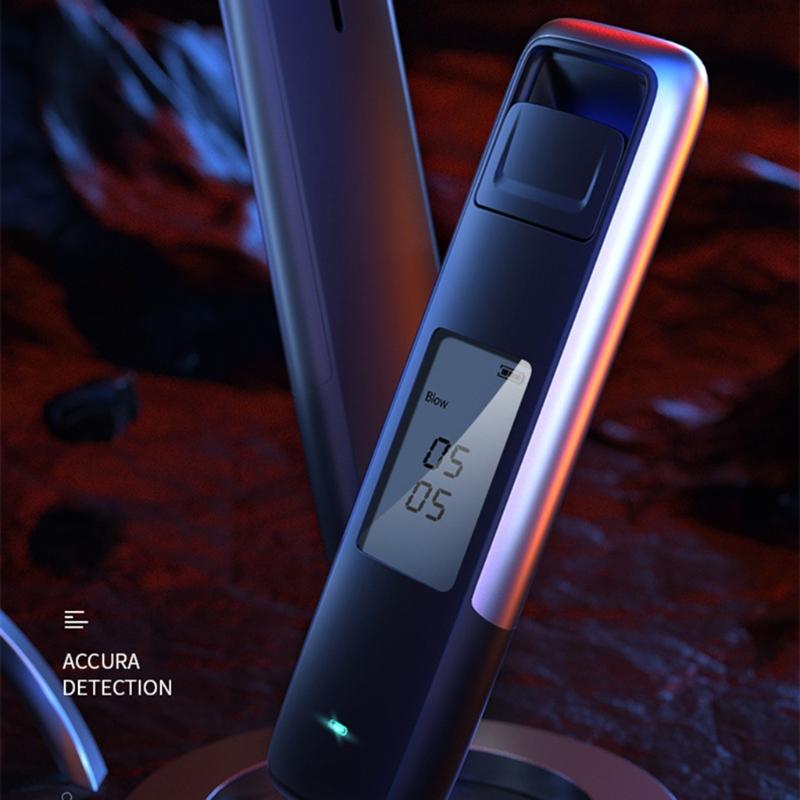 Non-Contact Alcohol Tester with LED Display USB Rechargable Breathalyzer Alcohol Detection Device Personal Home Use