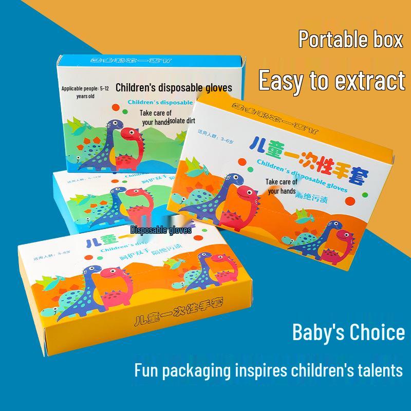 Kinder Verdickte Lebensmittelqualität Einweg PE Handschuhe - Wasserdicht & Schützend für Kinder und Babys