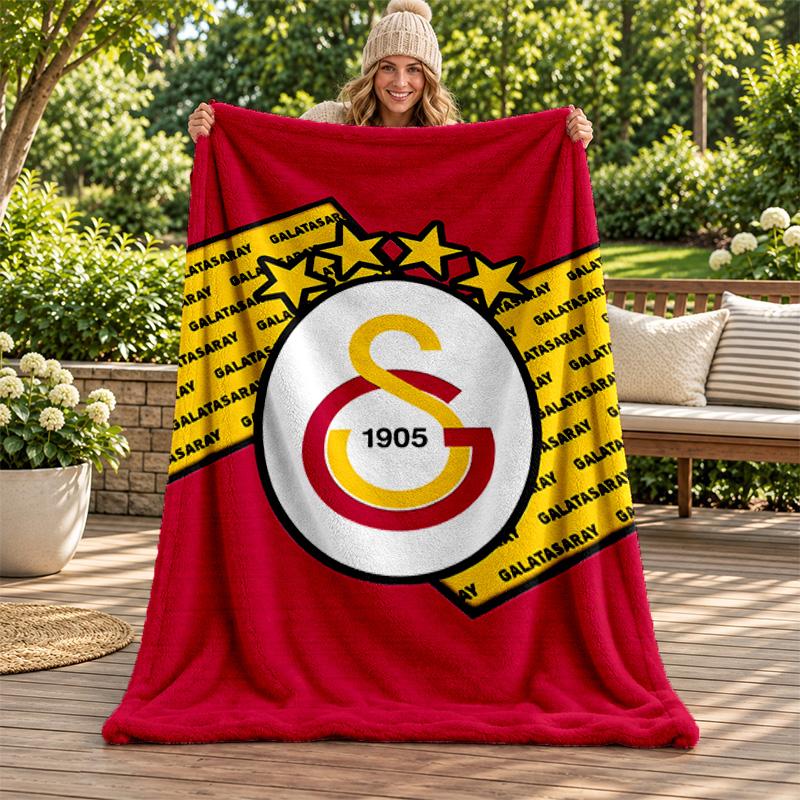 Galatasaray blanket Flannel Blanket Soft Cozy Plush Throw for Sofa Bed Lightweight Home Decoration Gifts for Christmas various holidays