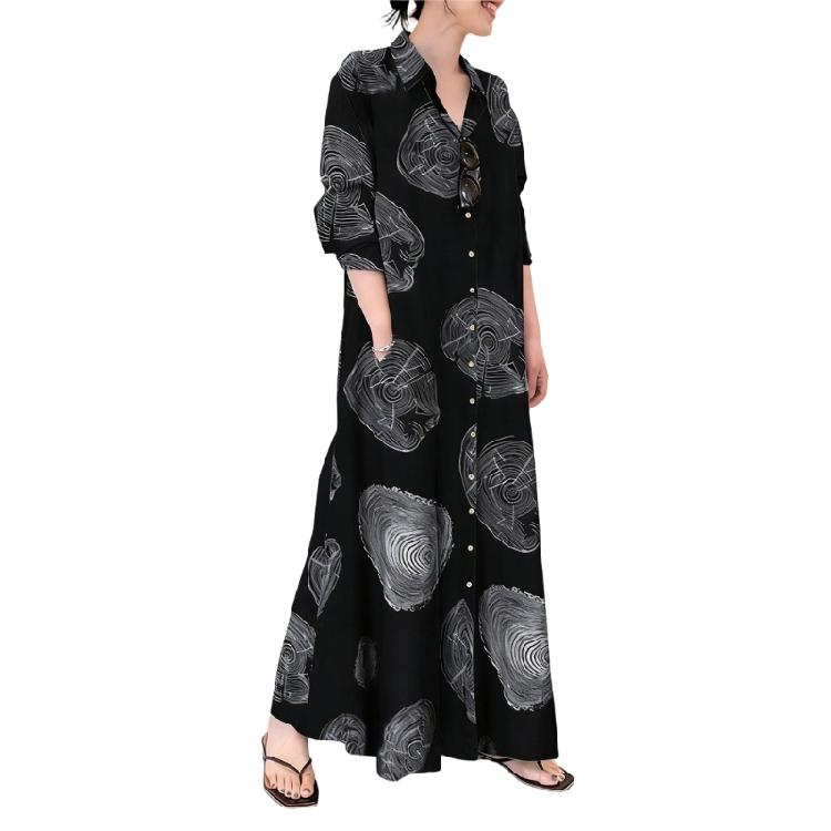 Printed Abayas Kaftans for Women Girls Elegant Dubai Moroccan Kaftan Dresses Abayas Fashion Long Sleeve Muslims Dresses