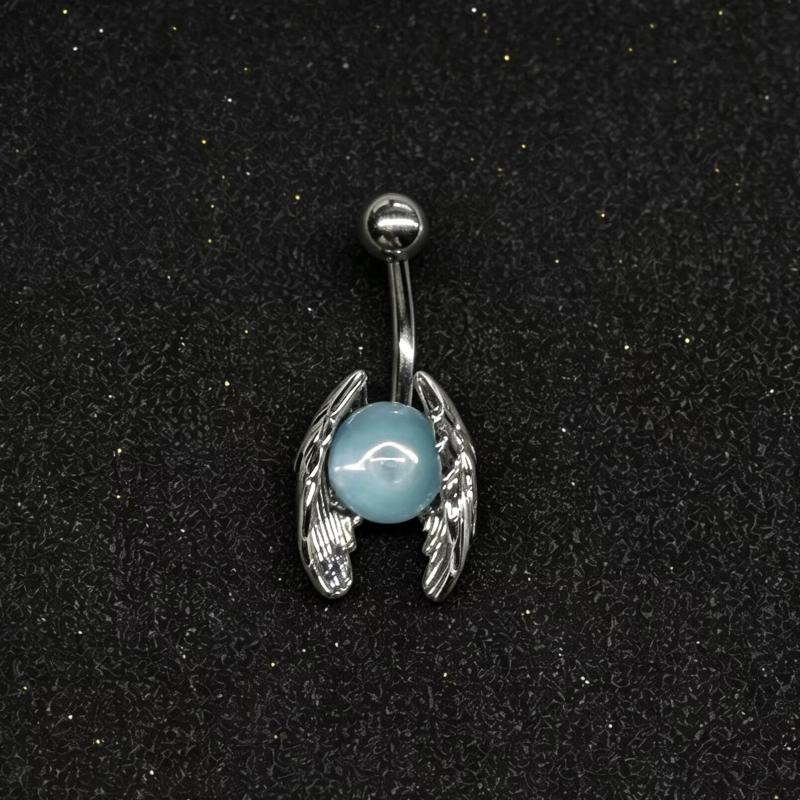 Navel Ring Multiple Styles Ghost Angel Wings Umbilical Jewelry Women'S Fashion Jewelry Umbilical Nail