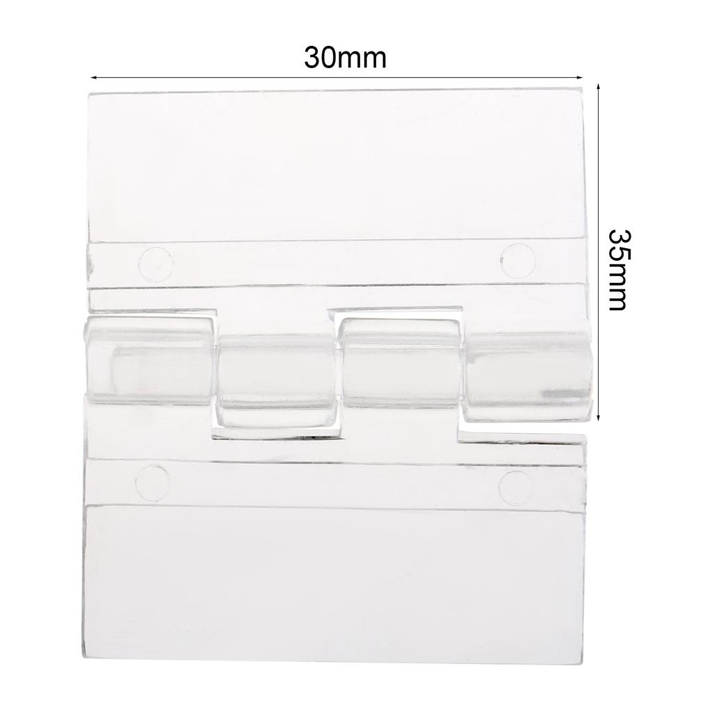 10Pcs Acrylic Hinges Clear Acrylic Mini Hinge Transparent Plastic Folding Hinge Tools for Furniture Cabinet Door 25*35mm/30*35mm