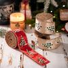 5M Christmas Ribbon Diy Christmas Tree Decoration Wreath Decoration Christmas Tree Snowflakes Snowman Pattern Xmas Holiday Decor