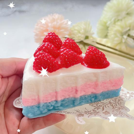 Cake Squeeze Toy Stress Relief Blueberry Strawberry Cake Pinch Toy Focus Aid