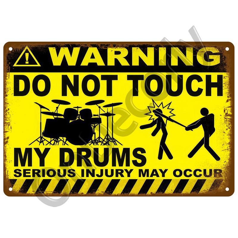 Retro výstražná plechová cedule Nebezpečí Vintage plechová cedule Plakát Kovová deska pro garáž Domácí muž Jeskyně Nástěnná výzdoba Umělecké hospody Plakát Pozor