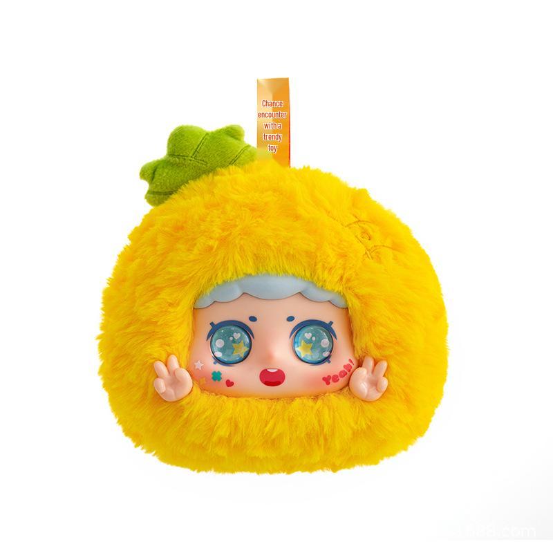 Cross-border Plush Toy Figurines: Throw Pillow & Cloth Doll Gift Set with Cute Fruit Design Blind Boxes