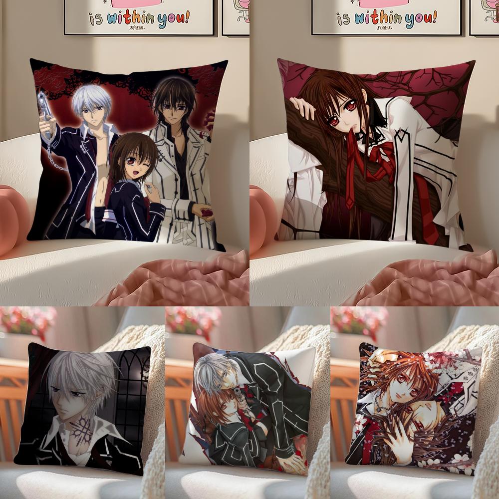 Classic Comic Cartoon V-Vampire Knight Pillow Case Pattern Printed Pillowcase For Living Room Sofa Cushion Cover & Bedroom Decor