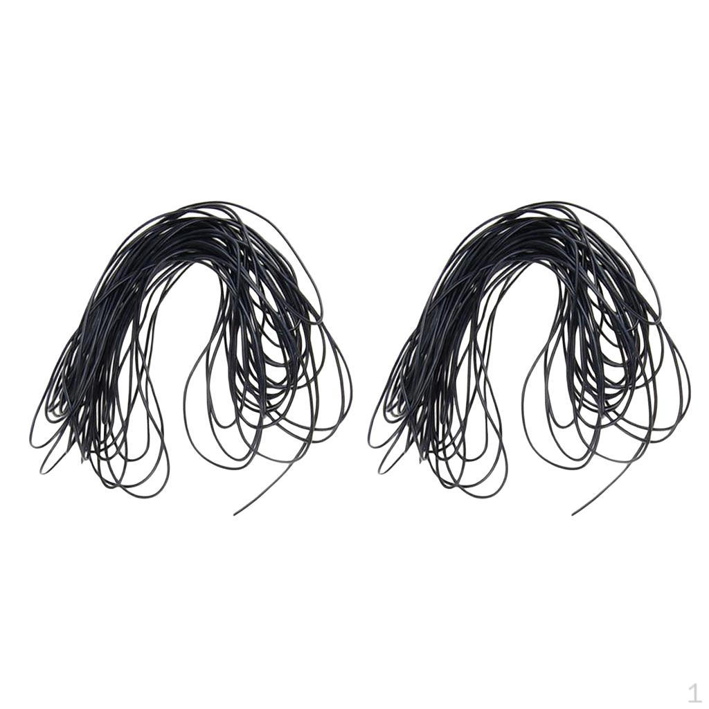 

2pcs X 1.5mm 10m Round Real Fibre Strap Around Cord - Black