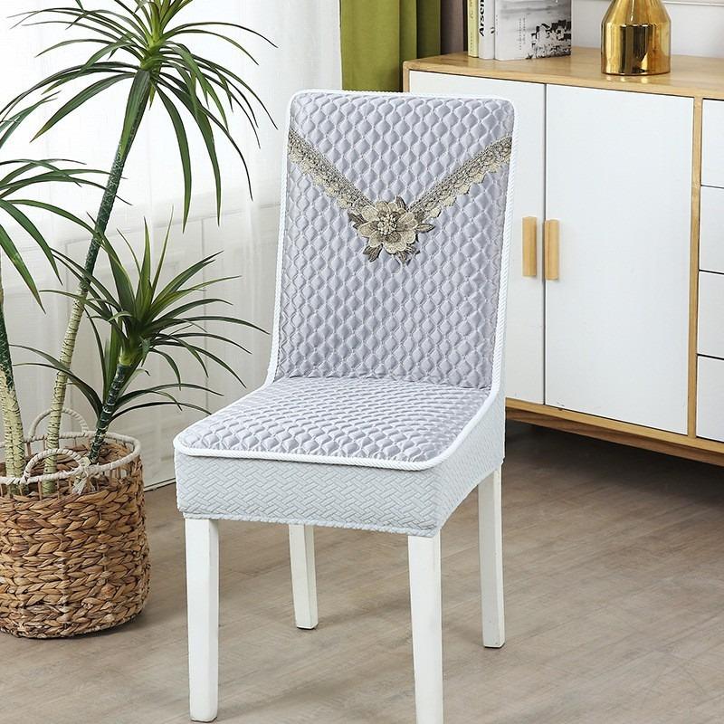 One-piece Dining Table and Chairs Cover Dining Chair Mats Chair Cover Set Household Cushions Elastic Stool Cover Four Season Universal Chair Cushion