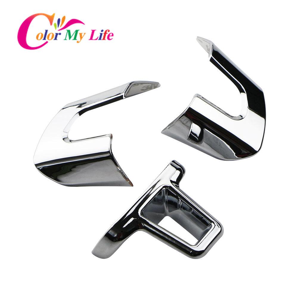 ABS Chrome Car Steering Wheel Decoration Cover Trim Sticker Fit for Volkswagen VW GOLF POLO JETTA MK5 MK6 Bora