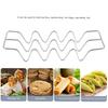 Stainless Steel Taco Holder Stand W Shape for Burritos Pancakes Hot Dogs Sandwiches Multi Functional Tableware Accessory