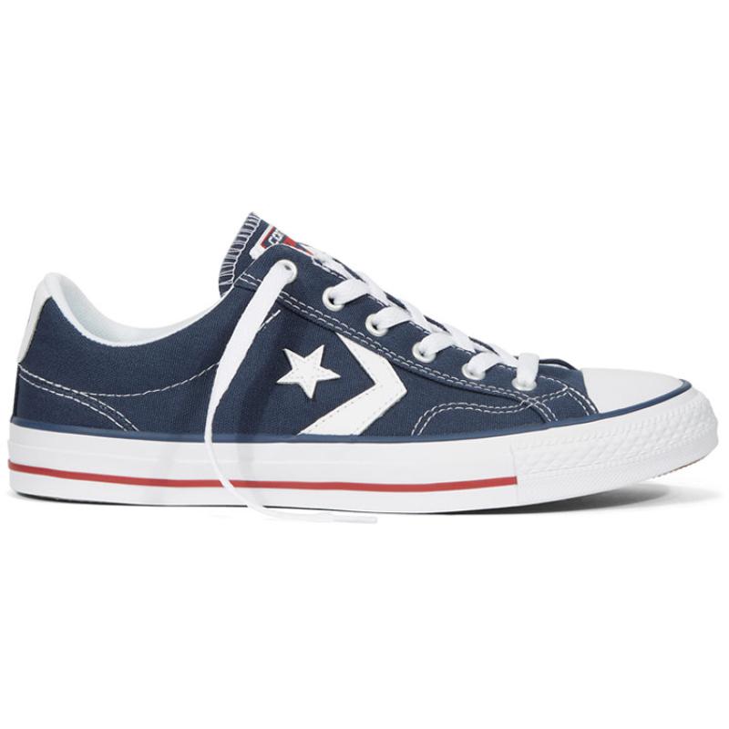 Converse Star Player 76 Comfortable and Stylish Low-Top Canvas Shoes Unisex Blue & White