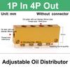 Aluminum 2/3/4/5/6/7/8/10/11/12 Way Adjust Lube Oil Piston Distributor Value Manifold Block 6mm Inlet 4mm Outlet for Lubrication