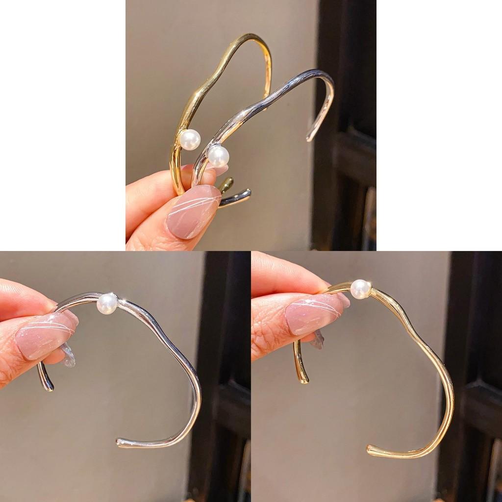 Pearl Bangle Bracelet With Gold Plating For Elegant Office And Casual Wear