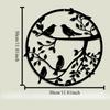 Metal Wall Art Tree and Bird Sculpture Black Iron Home Decor Gift