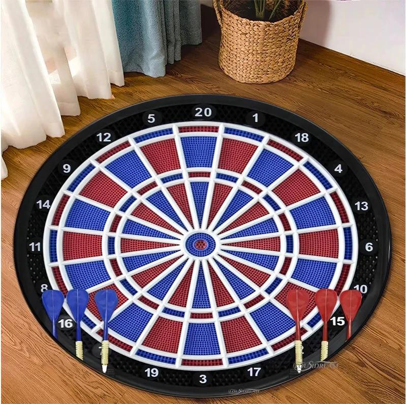 Fashion Sport Dart Target Round Carpet Room Decor Area Rug Carpets for Living Room Bedroom Table Alfombra Kid Non-slip Floor Mat