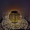 Outdoor Solar Hanging Lantern Lights Auto Off Waterproof Metal Garden Decorative Lights