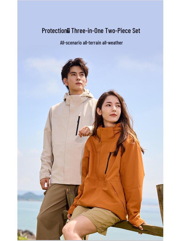 XPeng Custom Logo Ski Jacket Set: Anti-Static, Velvet-Lined, 3-in-1 Design