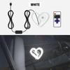 LED Window Automobile Lights for Car, Neon  Lights Car Decoration, Glowing Heart Atmosphere Lights USBwiring,interior Decoration