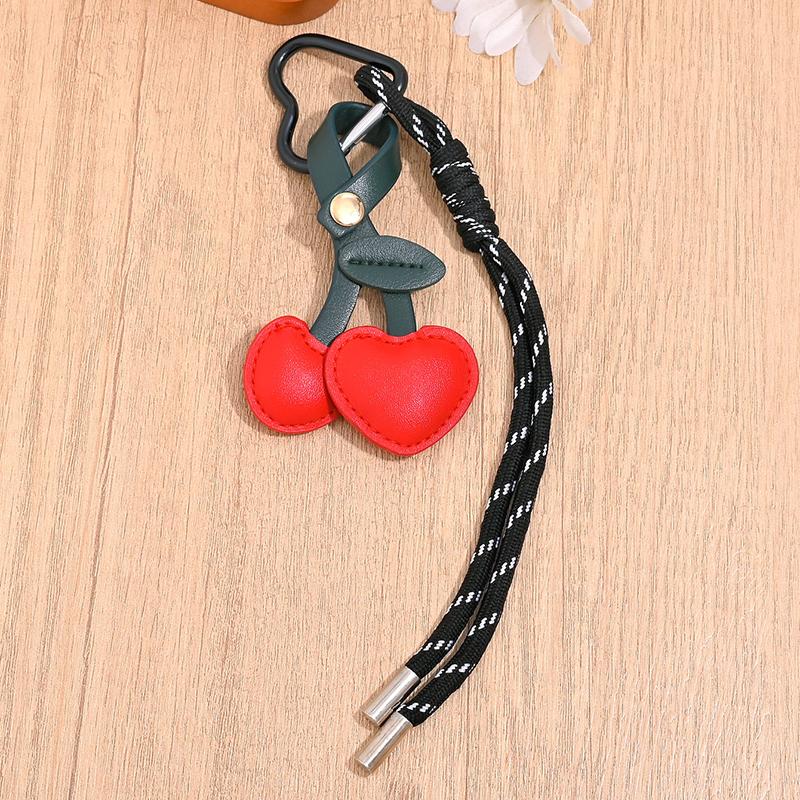 

Yogodlns Плетеный шнур Ручной работы Ручной работы Подвеска для сумки в форме вишни Подвеска для сумочки Запасные части для сумок one size красный