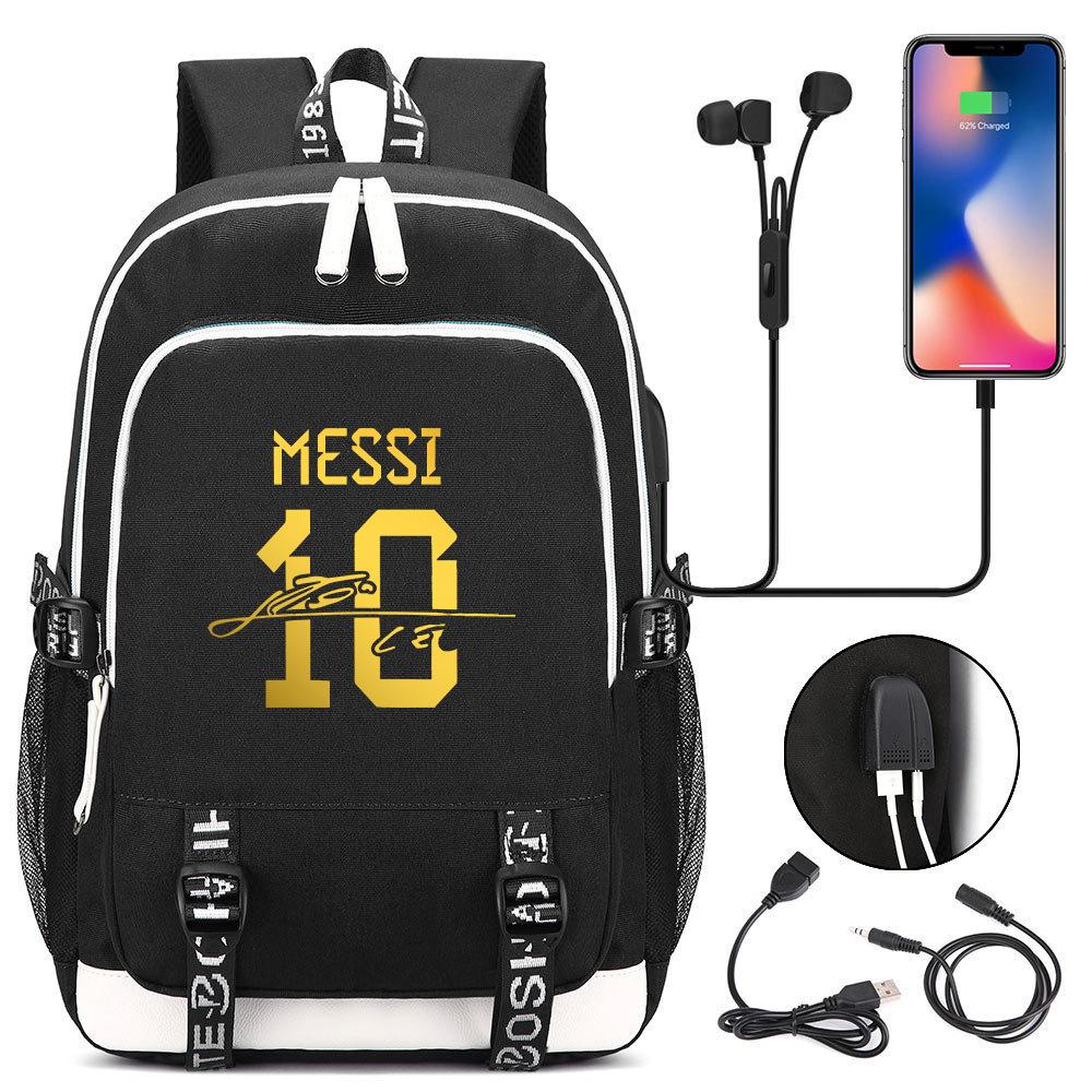 Large Capacity Schoolbag with Shoulder Strap; Student Three-piece Pencil Case Set