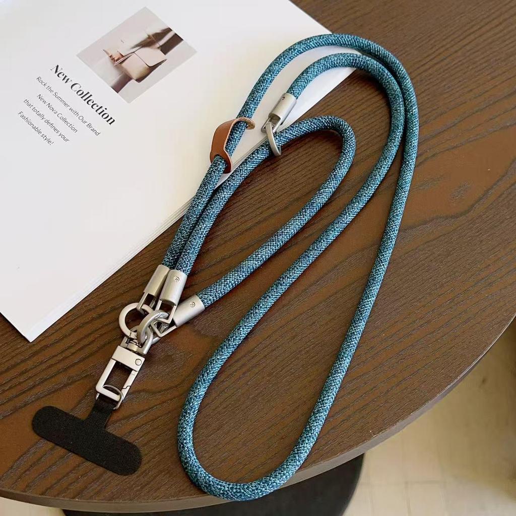 Dual-Function Anti-Lost Crossbody Phone Lanyard with Detachable Wrist Strap and Metal Buckle