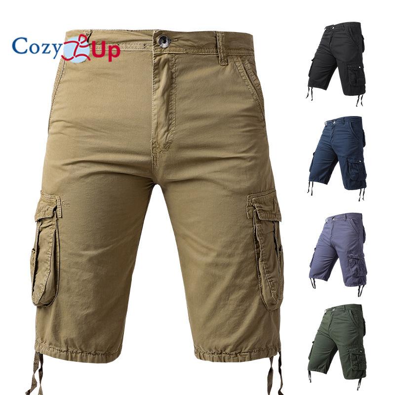 Cozy Up Cargo Shorts for menn Camo Cargo Shorts Avslappet passform Utendørs Cargo Shorts med flere lommer Bomull