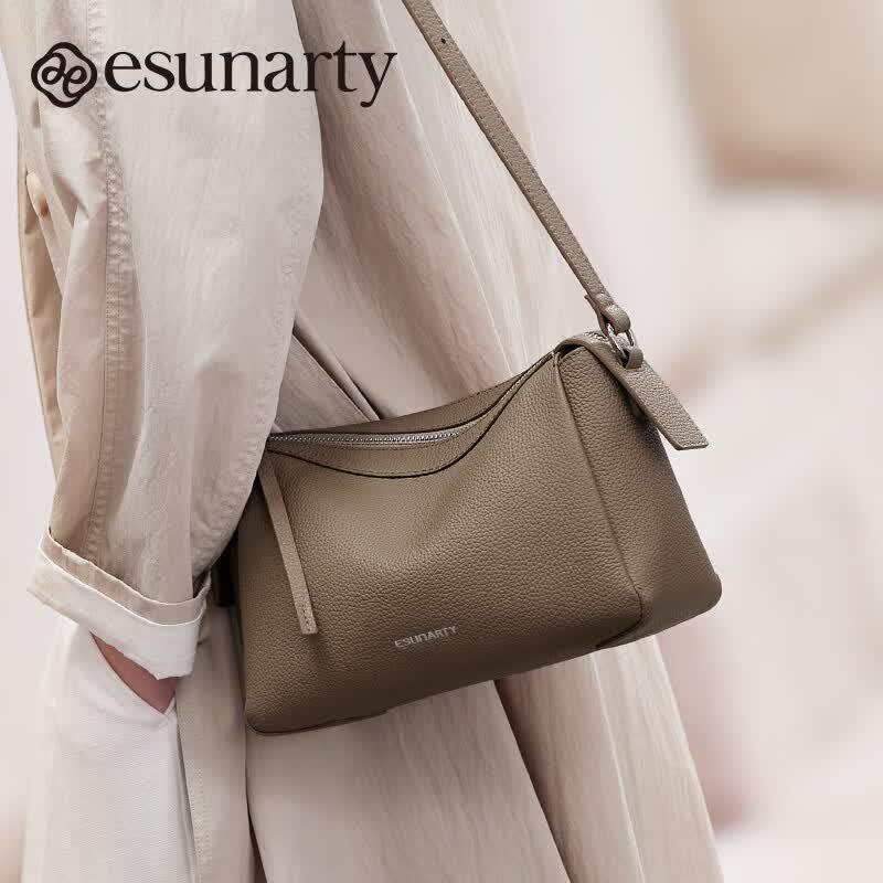 

ESUNARTY Women s Genuine Leather Shoulder Bag