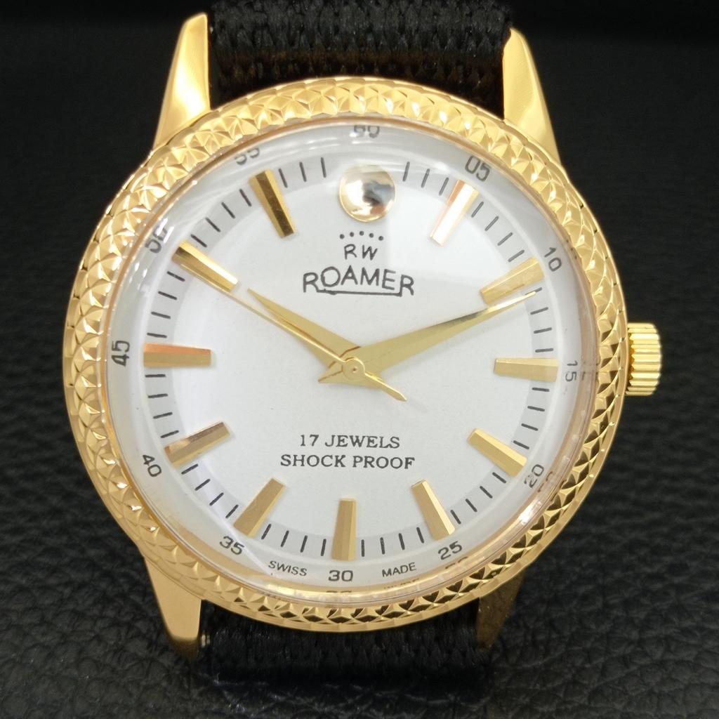 HAND-WINDING SWISS MENS REFURBISHED VINTAGE WHITE COLOR DIAL WATCH a707354-1