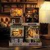 CUTEROOM Dollhouse Wooden Miniature Handmade Kit (Decoration) DIY Miniature House Includes LED Light, Acrylic Dust Cover, and Detailed Instructions