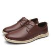 868 Men'S Shoes Casual Shoes Spring Low-Top Leather Dress Gentleman Casual Shoes British Single Shoes Lace-Up Flat Bottom