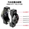DELUXEFOX Motorcycle Pipe Clamp Fog Light Stay, Turn Signal Stay, Adjustable, Rearview Mirror Extender,