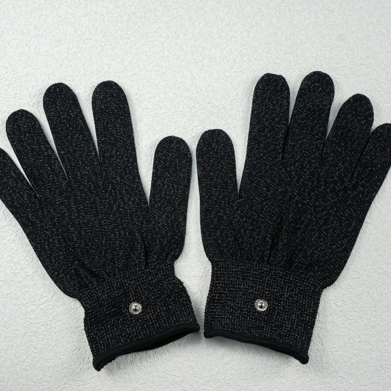 Silver Fiber Conductive Massage Gloves for Pain Relief