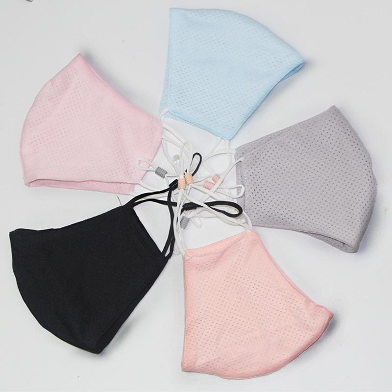 Summer Ice Silk Breathable Cycling Mask - Double-Sided Mesh, Ear-Hanging, Unisex.