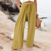 Fashion Loose Women Wide Leg Pants New Spring Autumn Drawstring Casual Plus Size Long Pants Ladies Elegant Pleated Elastic Waist Trousers 947